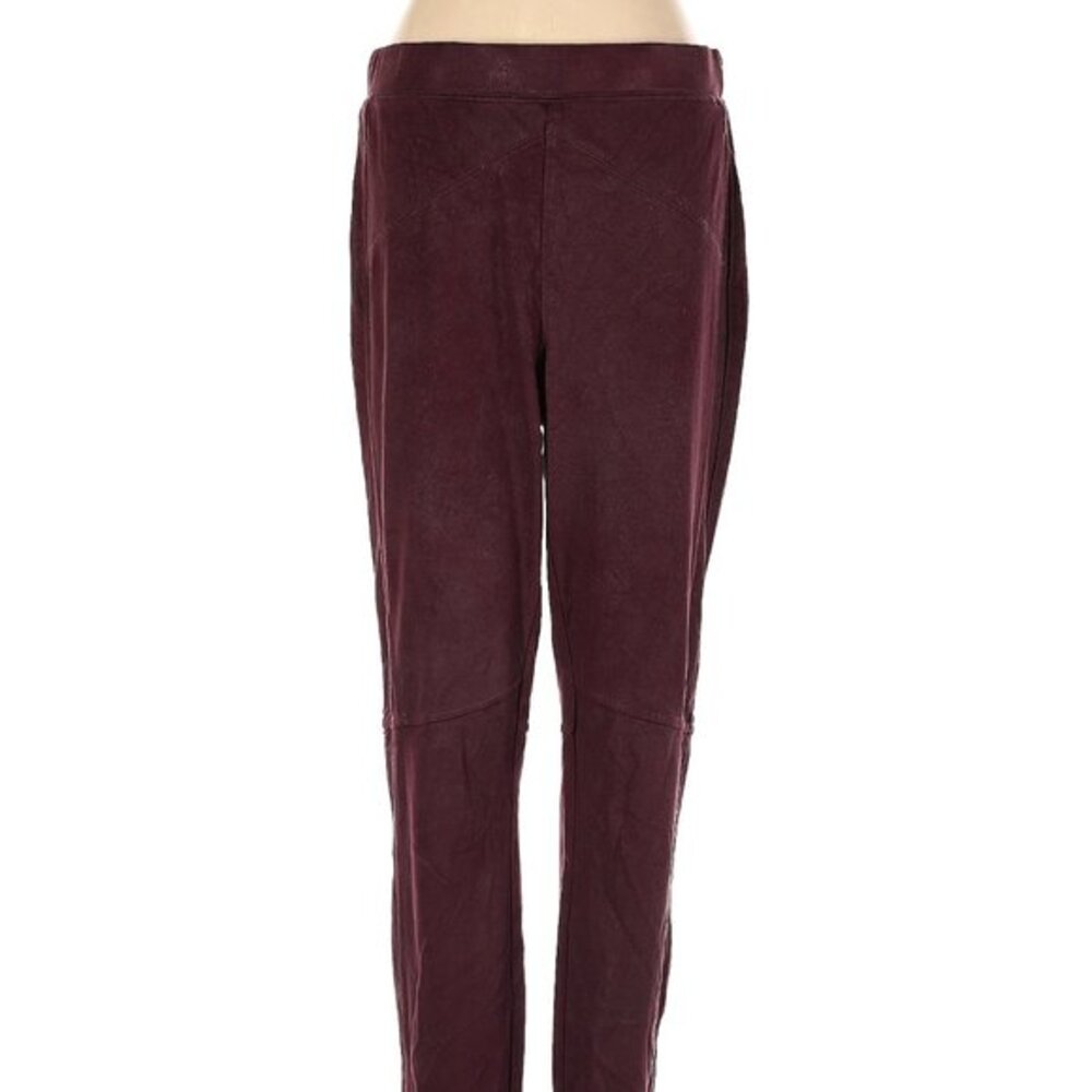 Free People Faux Leather Skinny Leggings Burgundy Size 26